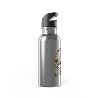 Life Ops 20oz Stainless Steel Water Bottle with Straw — Durable Metallic Sports Bottle