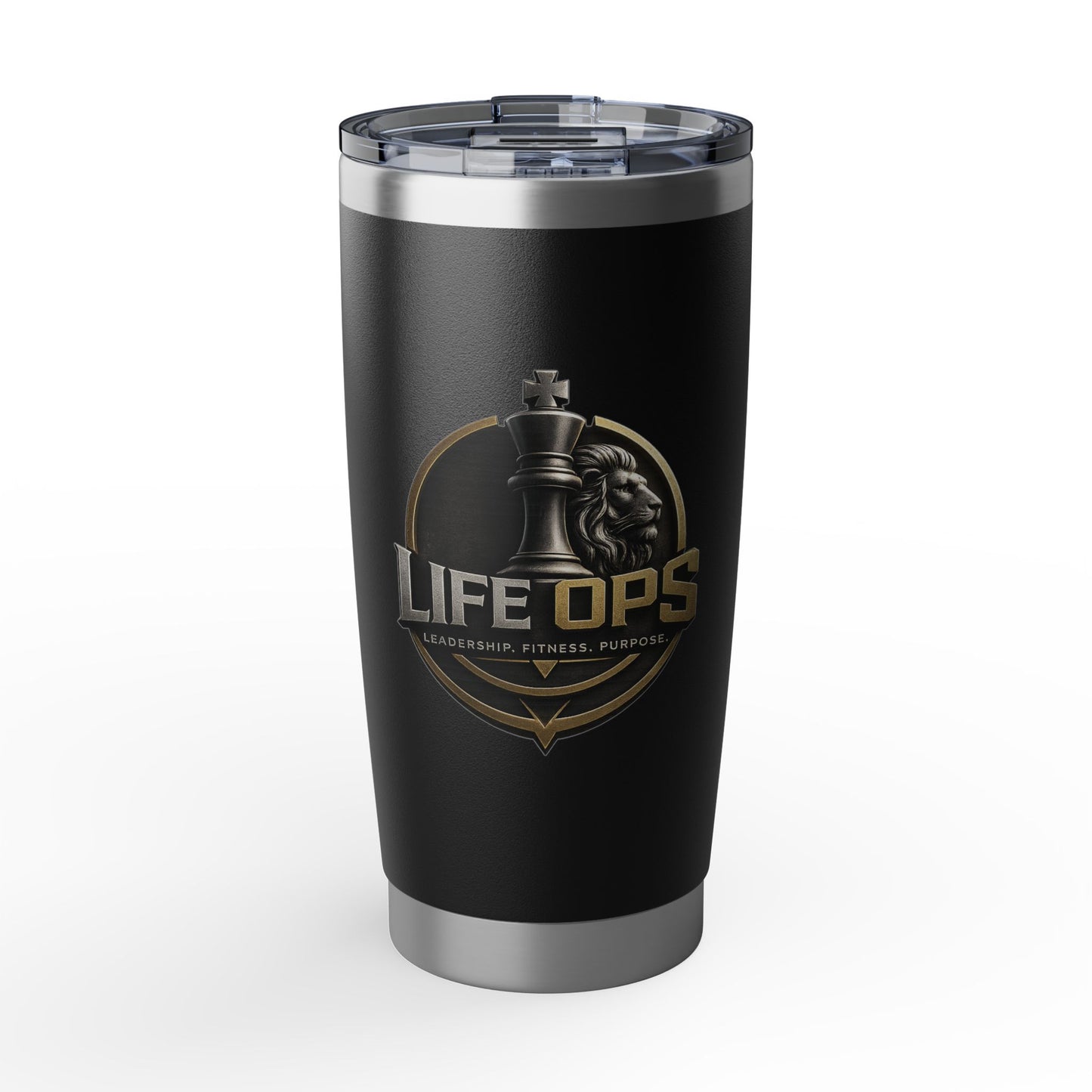 20oz Stainless Tumbler — "LIFE OPS" Logo Travel Cup